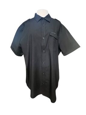 Sean John Black Short-Sleeve Button-Down Shirt